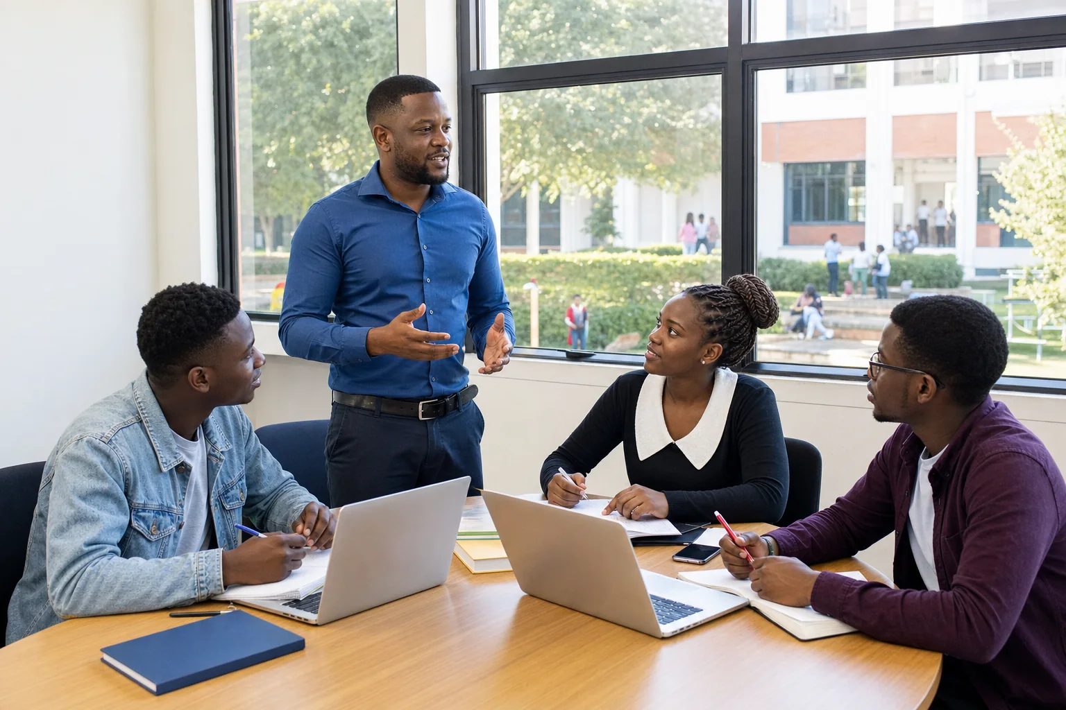 A university placement coordinator preparing students for industrial attachment